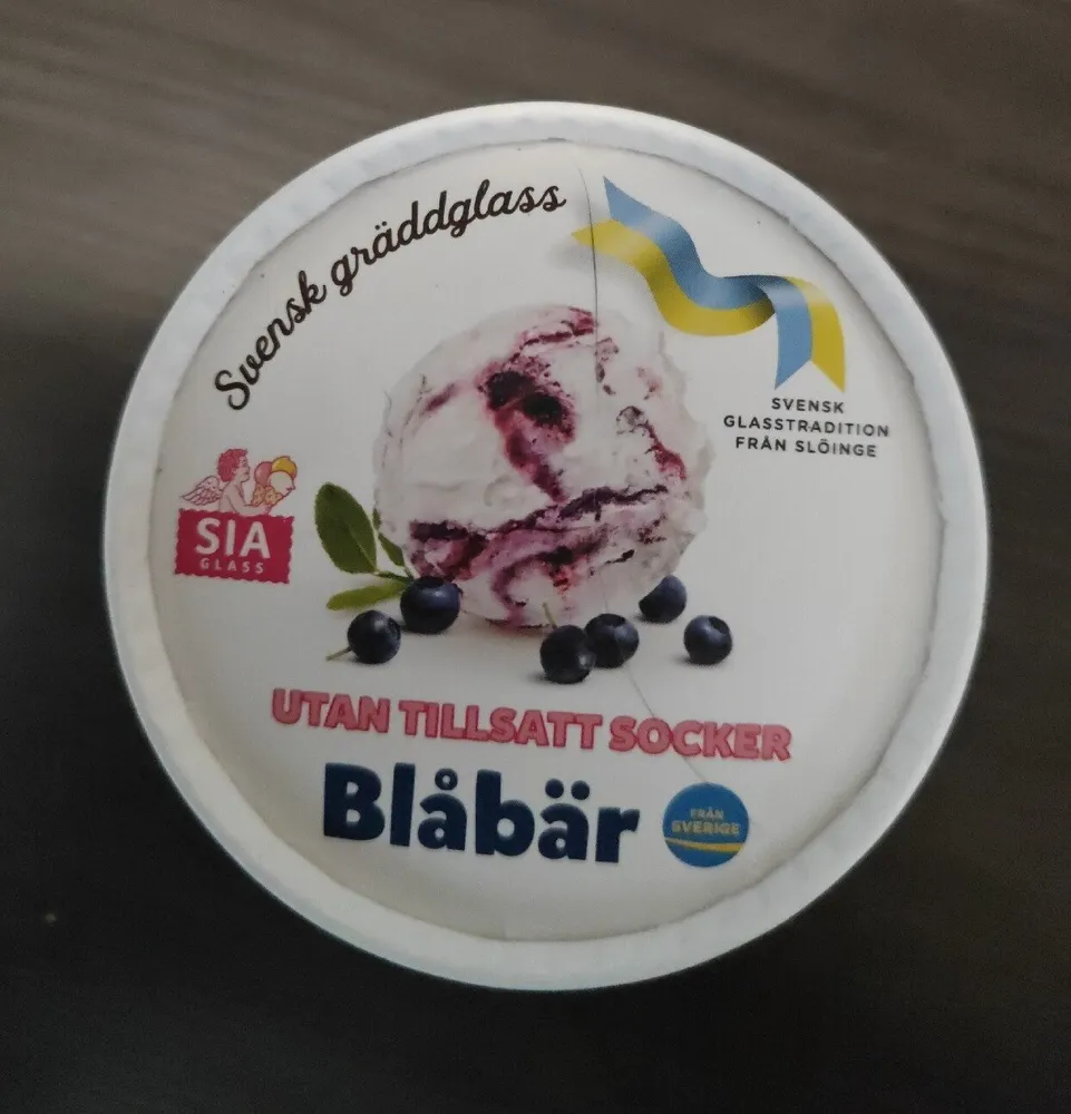 Blåbär Gräddglass