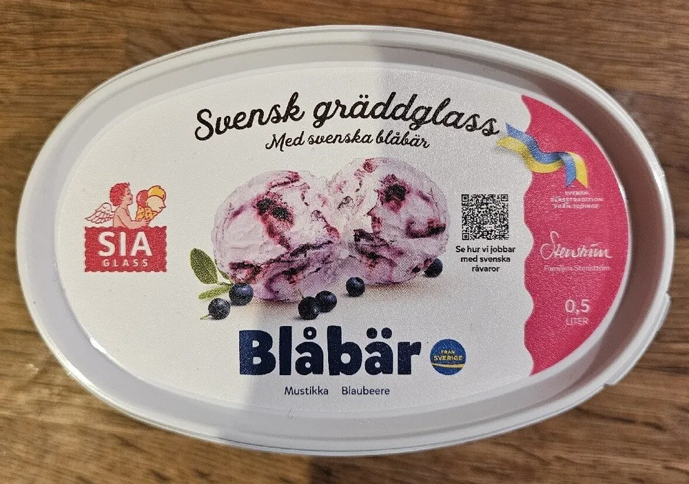 Svensk Gräddglass Blåbär