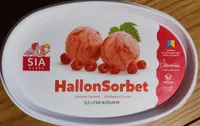 Hallonsorbet