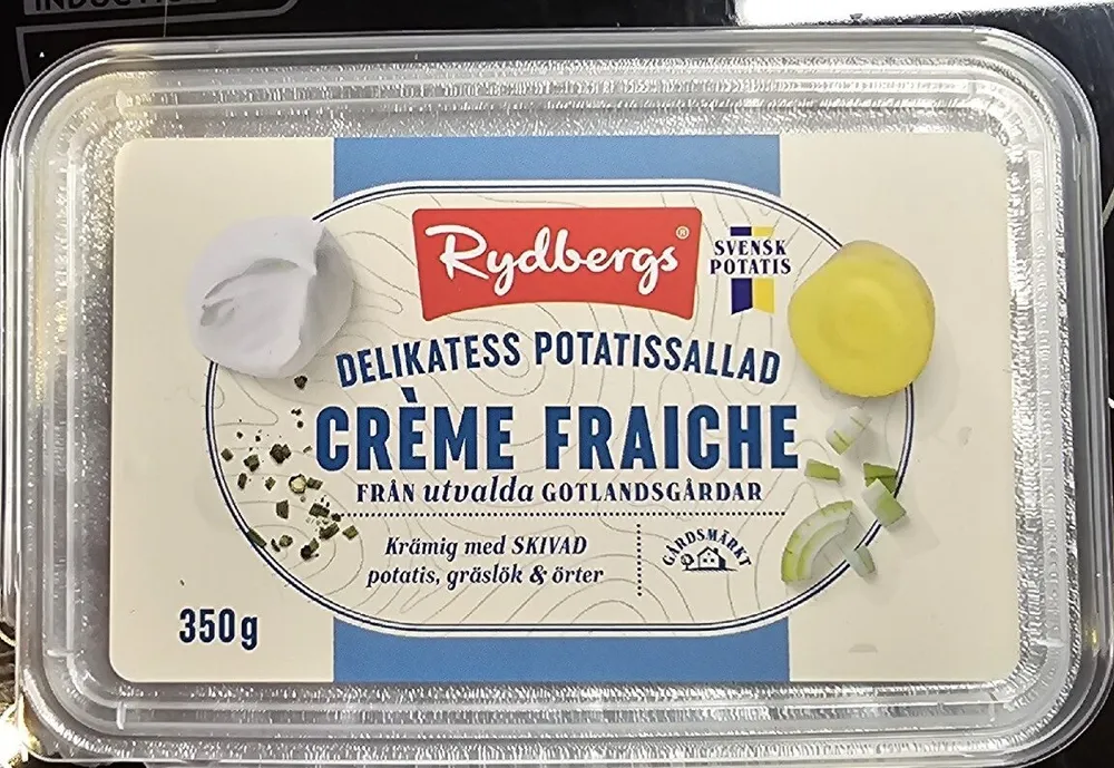 Delikatess potatissalad, crème fraiche