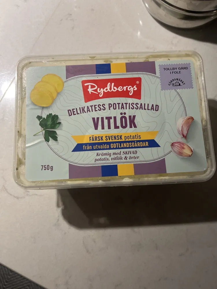 Delikatess potatissalad, vitlök