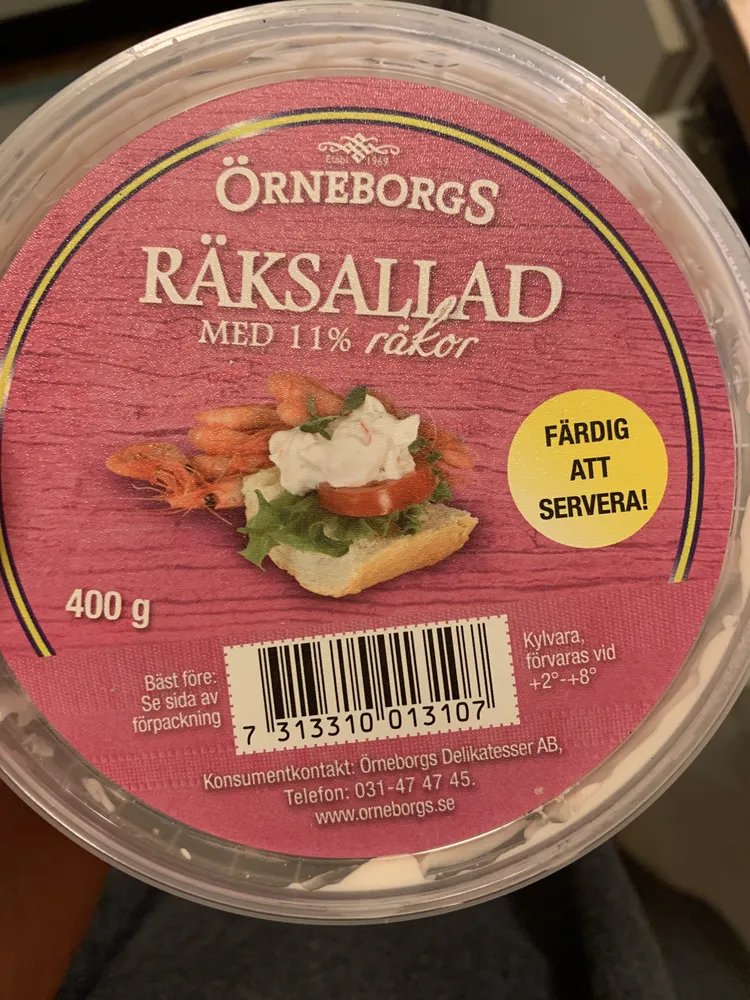 Räksallad med 11% räkor