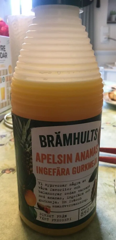 Apelsin Ananas ingefära gurkmeja