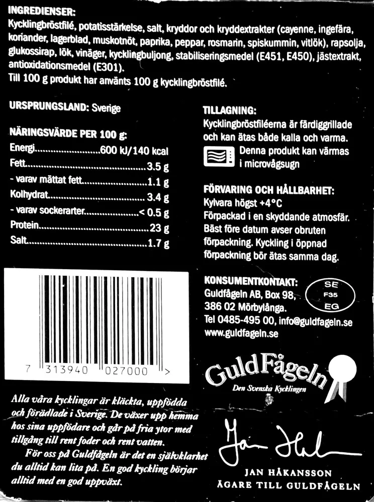 Grillad Kycklingbröstfilé