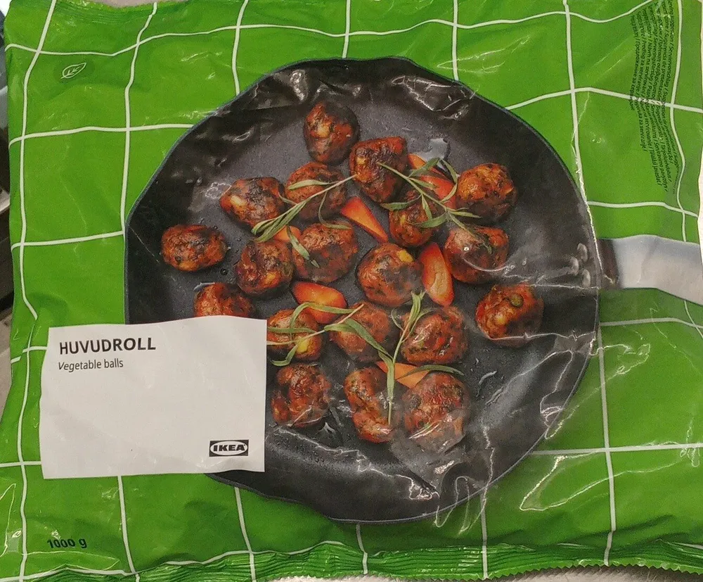 Vegetable balls frozen