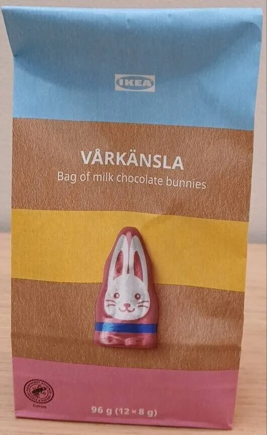 varkansla bag of milk chocolate bunnies