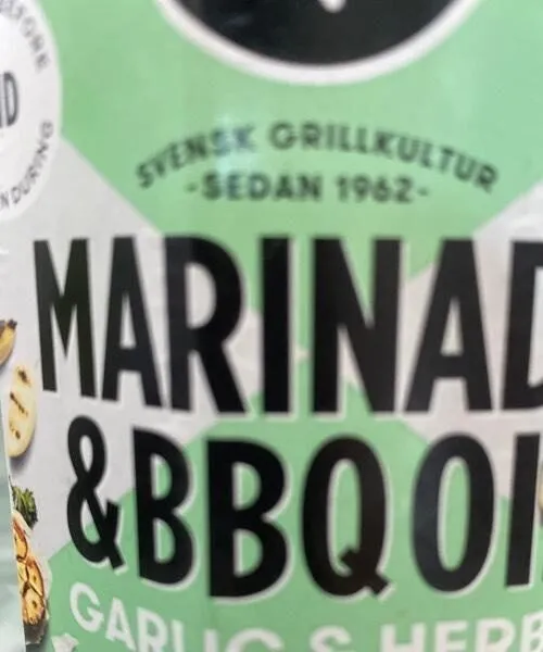 Marinade & BBQ oil -  garlic & herbs