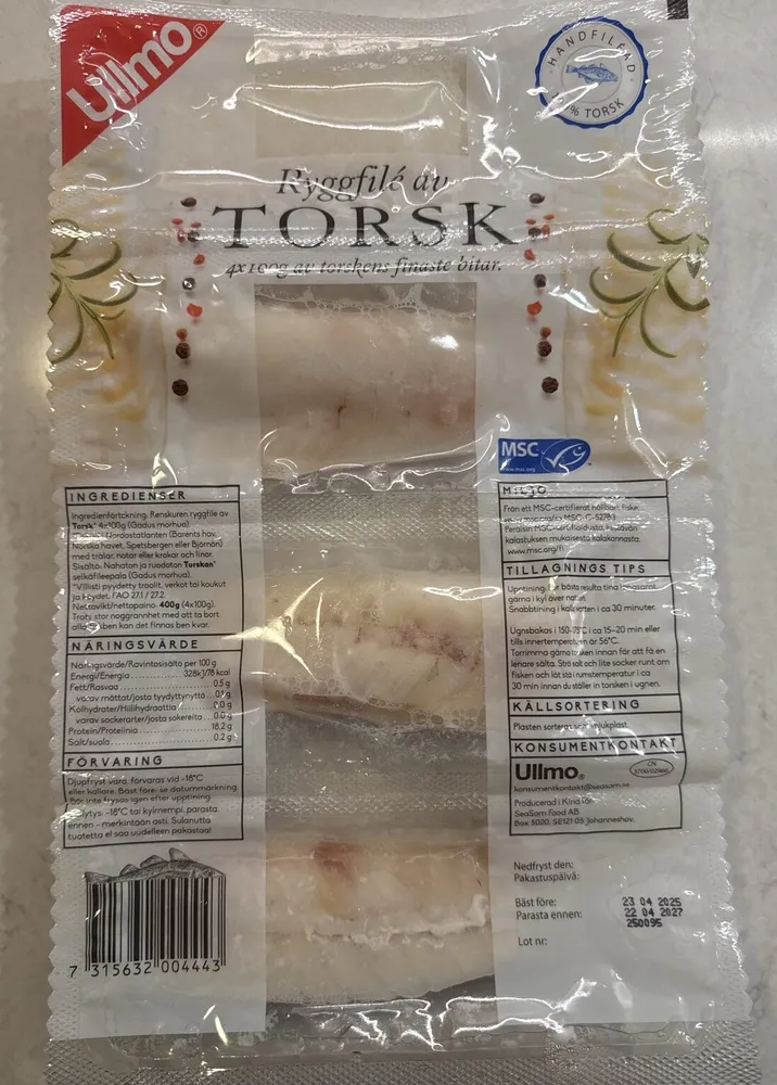 Ryggfile Av Torsk