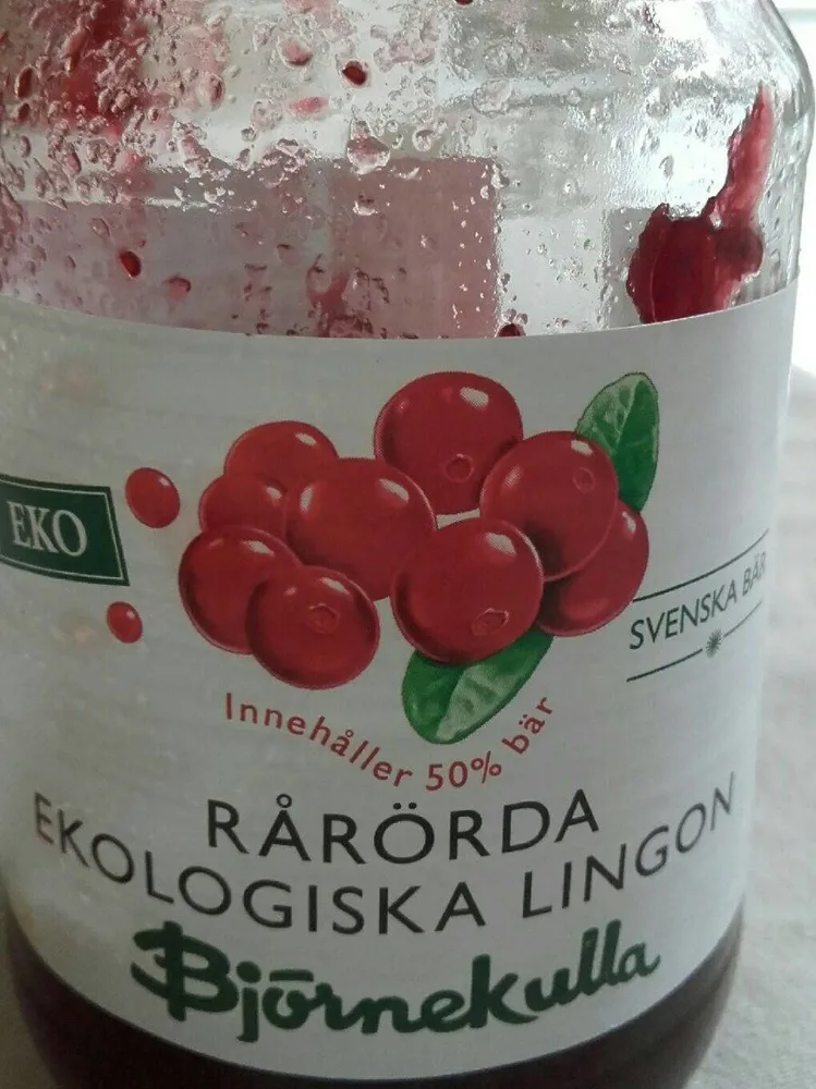 Rårörda ekologiska lingon