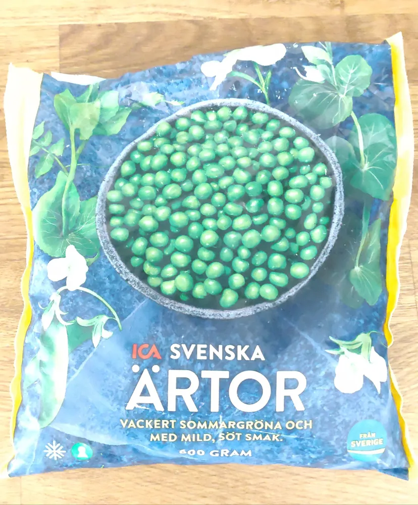 Gröna ärtor frysta