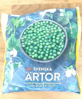 Gröna ärtor frysta
