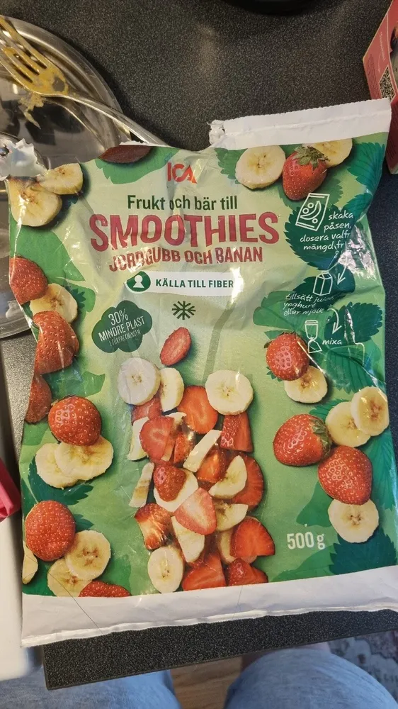 Smoothie Banan Och Jordgubb