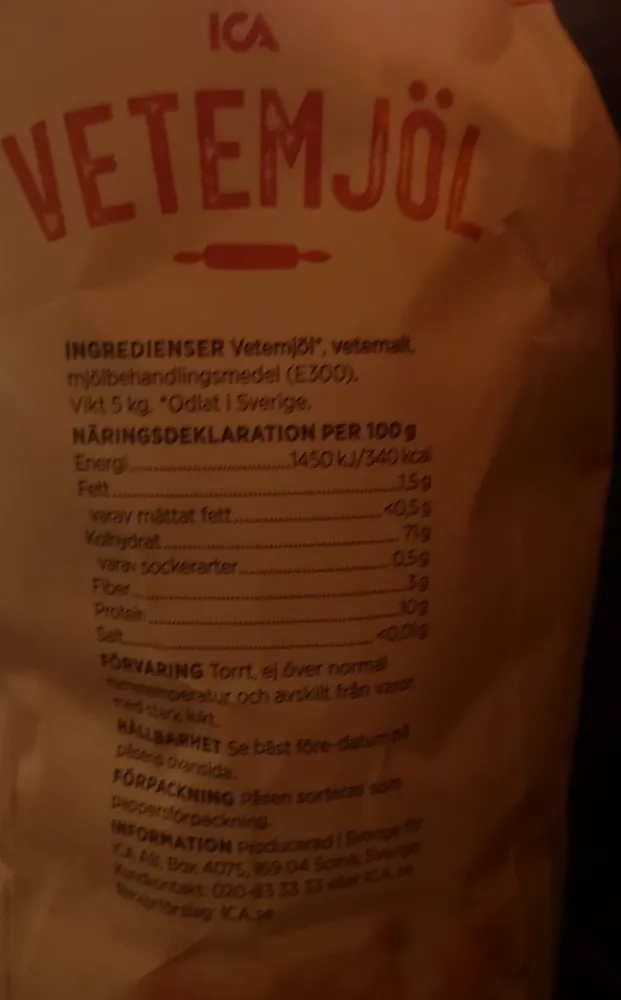 Vetemjöl
