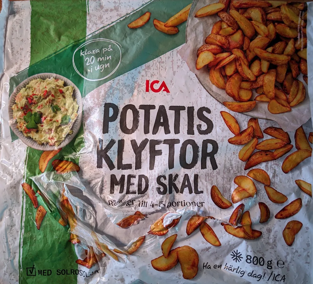 Potatis Klyftor med skal