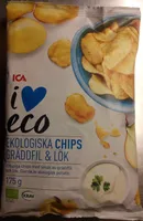 ICA i♥eco Ekologiska chips Gräddfil & lök