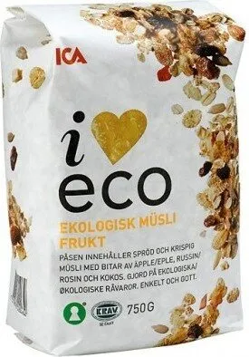 Müsli Frukt Ekologisk 750G