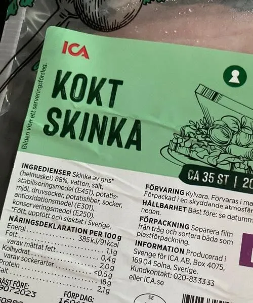 kokt skinka