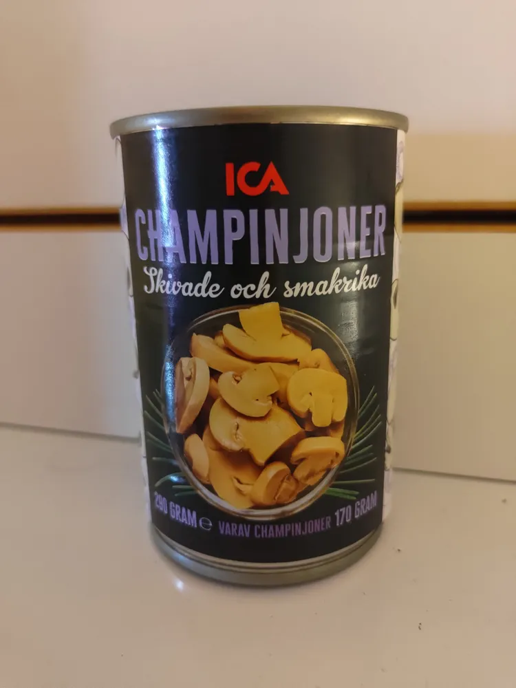 Champinjoner skivade