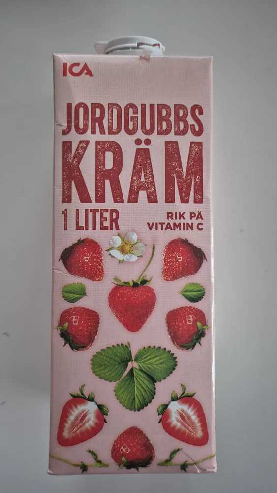 Jordgubbskräm 1 liter