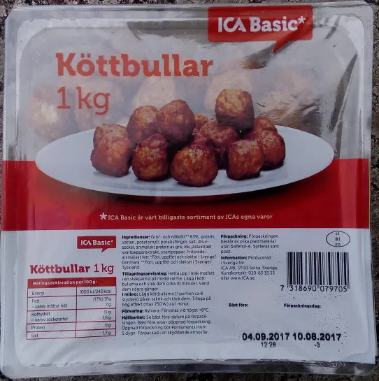 ICA Basic Köttbullar