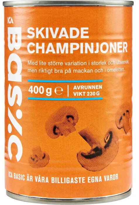 Skivade champinjoner