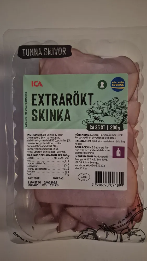 Extrarökt skinka