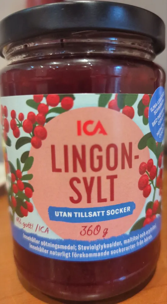 Lingonsylt utan tillsatt socker