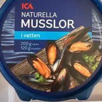 Musslor, naturella i vatten