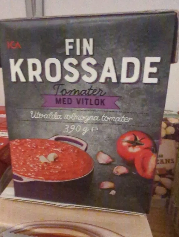 Fin krossade tomater med vitlök