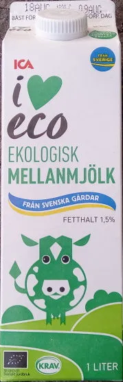 ICA i♥eco Ekologisk mellanmjölk