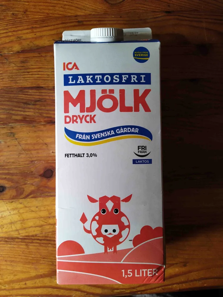 Mjölk dryck laktosfri