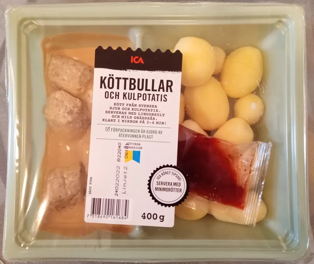 ICA Köttbullar och kulpotatis