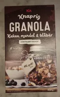 Knaprigt Granola Kakao, mandel & blåbär
