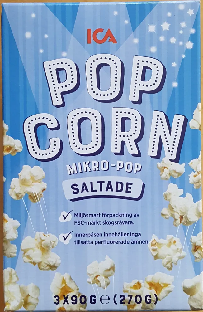 ICA Popcorn Mikro-pop saltade
