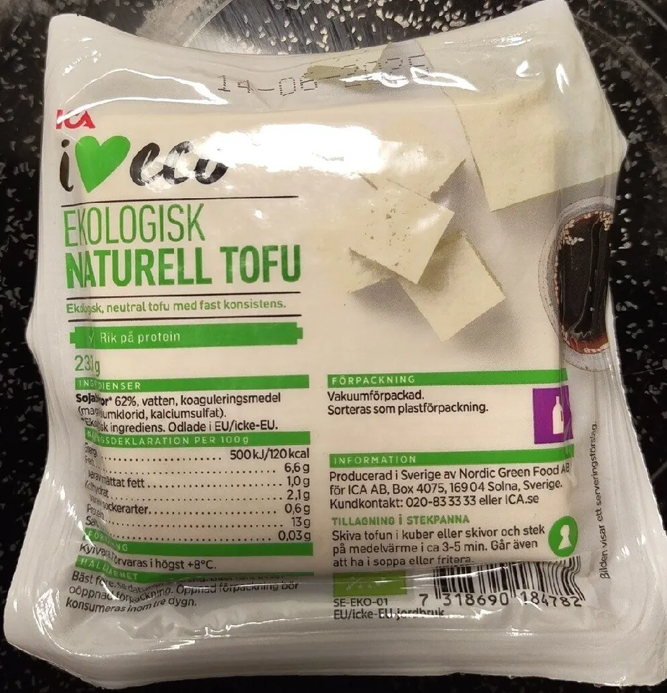 Ekologisk Naturell Tofu