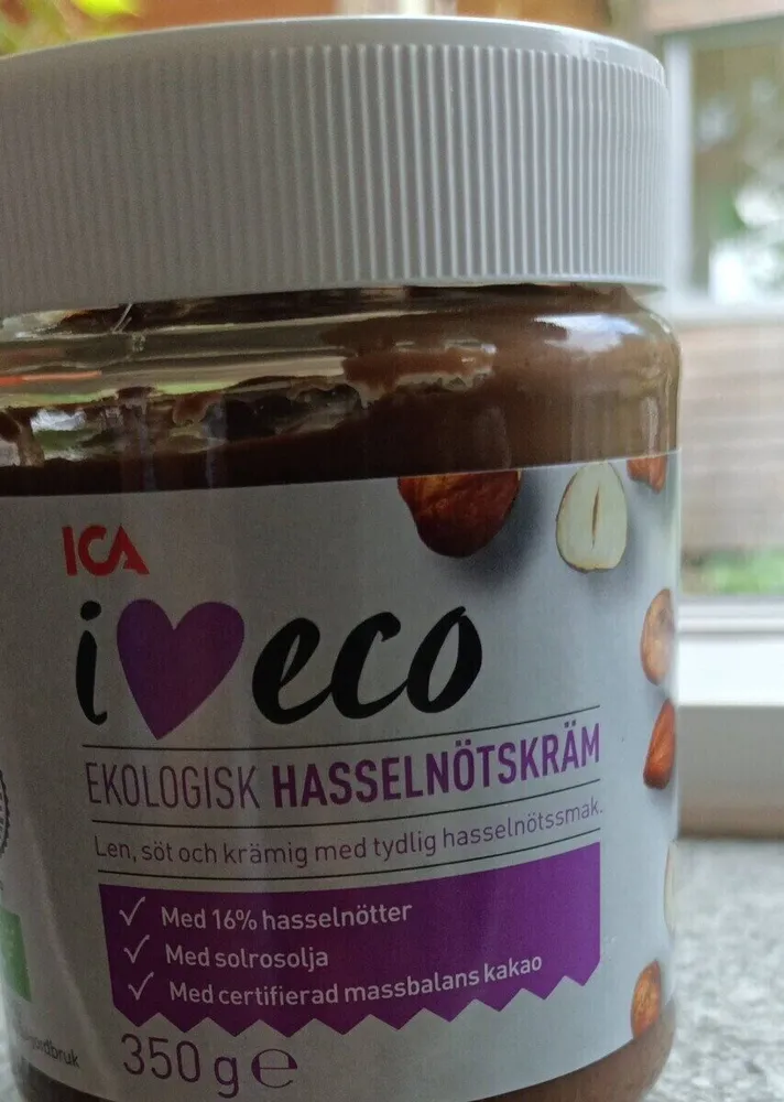 Ekologisk hasselnötskräm