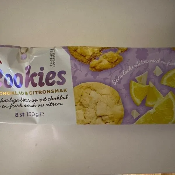 ICA Cookies Vit Choklad & Citronsmak