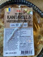 Paj Med Kantarell & Västerbottenost