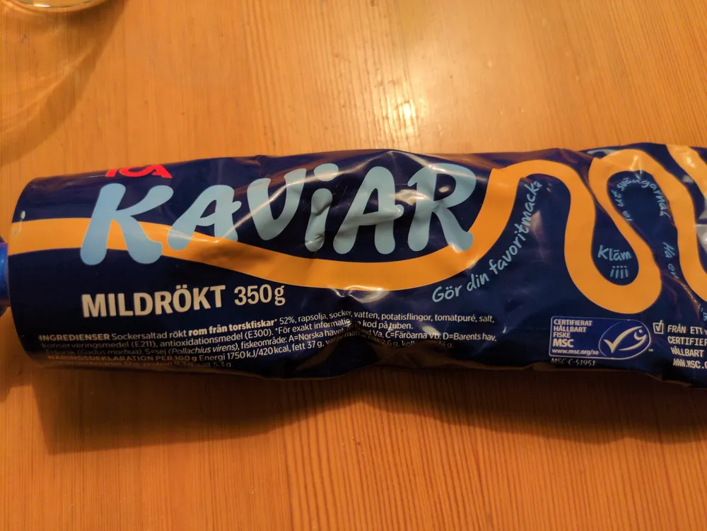 Mildrökt kaviar