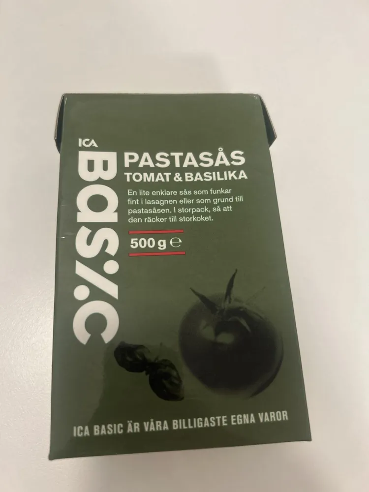 Pastasås Tomat & Basilika