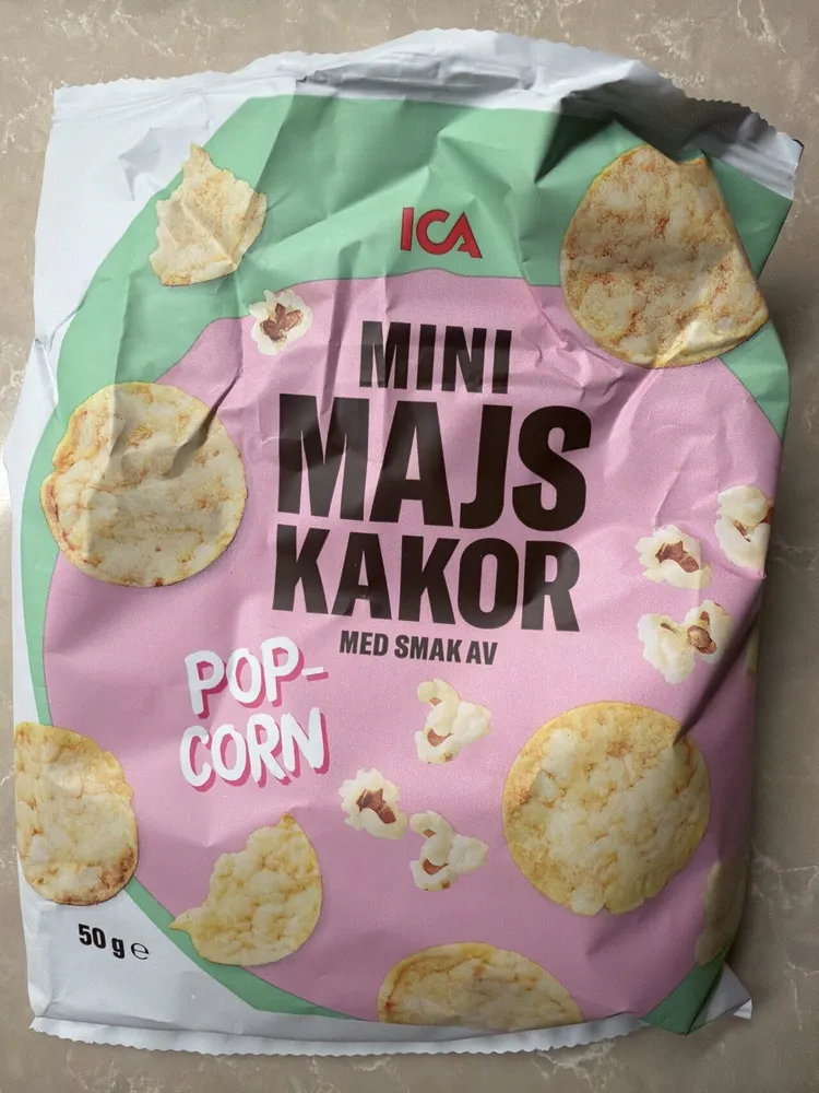 Mini Majs Kakor Med Smak Av Popcorn