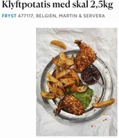 Potatisklyftor med skal