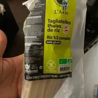 Tagliatelles thaïes de riz 1/2 complet