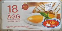 18 ägg från frigående höns inomhus. Klass A.