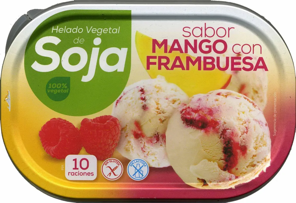 Helado de Soja sabor Mango Frambuesa