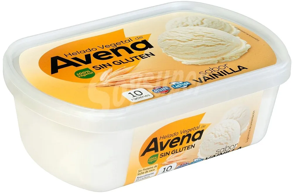 Helado vegetal de avena sabor vainilla