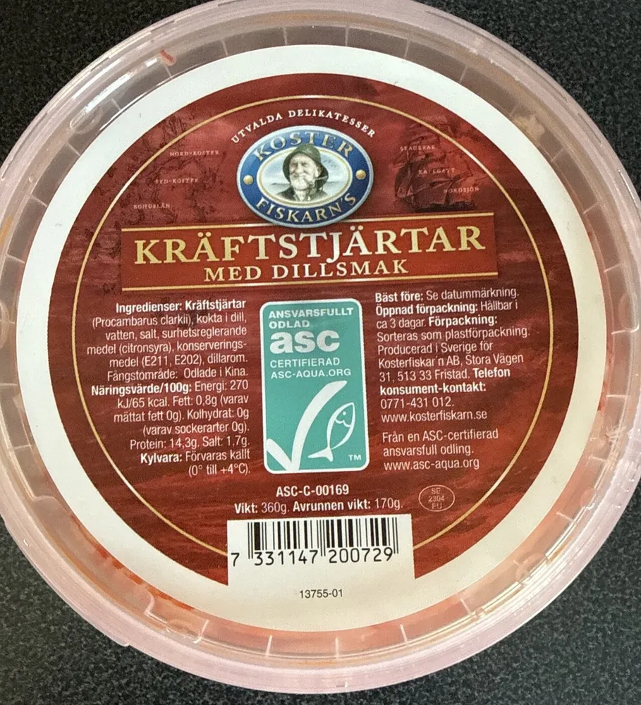 Kräftstjärtar Med Dillsmak