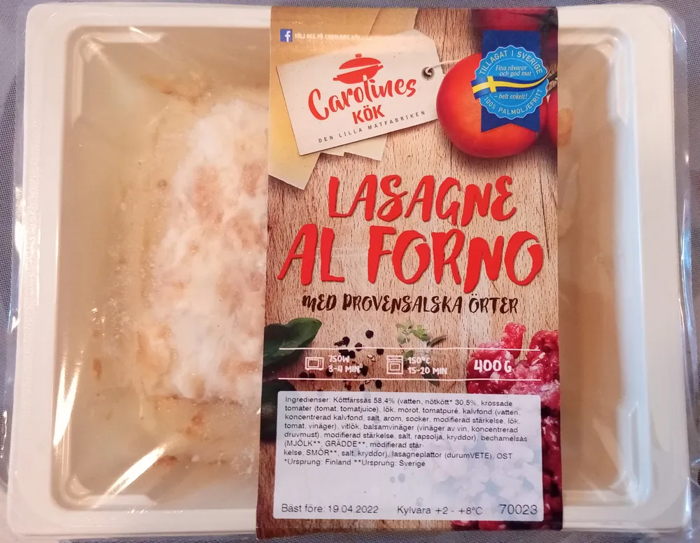 Lasagne al Forno med provensalska örter
