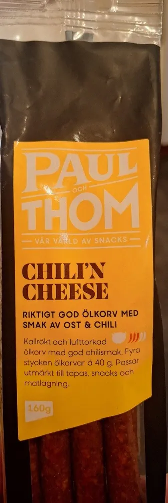 Chili'n cheese ölkorv