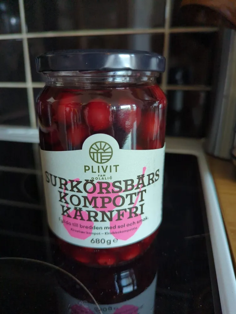 Surkörsbär Kompott Kärnfria